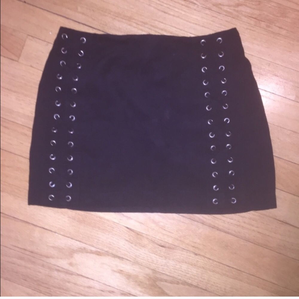Black Suede Skirt